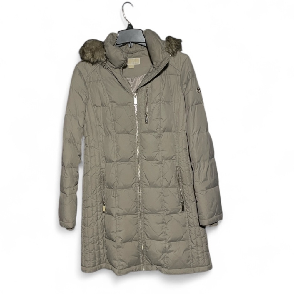 Women's  Quilted Coat with Faux Fur Hood